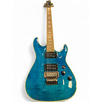 Used Schecter Guitar Research Omen Extreme 6 Trans Blue Solid Body Electric Guitar