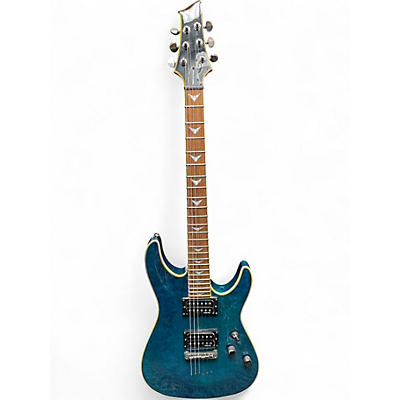 Used Schecter Guitar Research Omen Extreme 6 Trans Blue Solid Body Electric Guitar