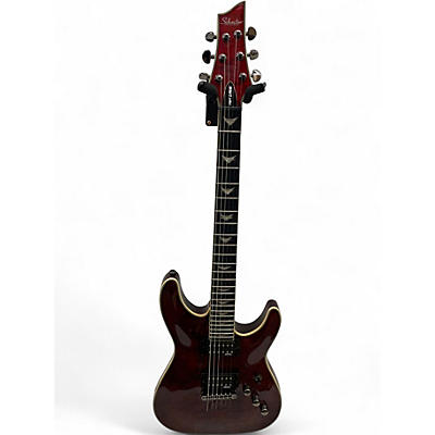 Used Schecter Guitar Research Omen Extreme 6 Trans Crimson Red Solid Body Electric Guitar