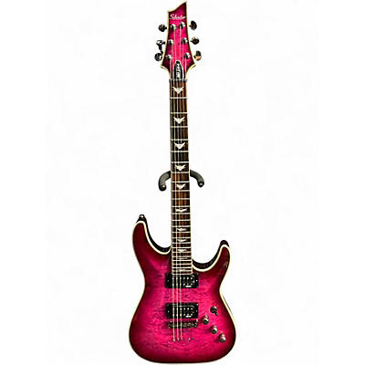 Used Schecter Guitar Research Omen Extreme 6 Trans Hot Pink Burst Solid Body Electric Guitar