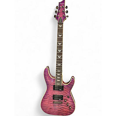 Used Schecter Guitar Research Omen Extreme 6 Trans Pink Solid Body Electric Guitar