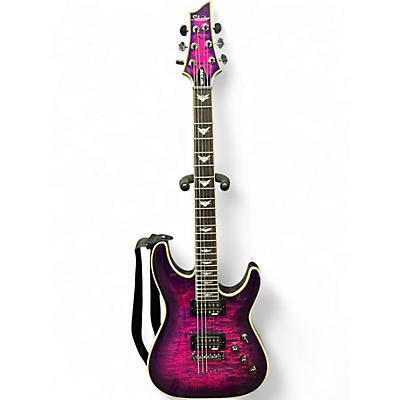 Used Schecter Guitar Research Omen Extreme 6 Trans Purple Solid Body Electric Guitar