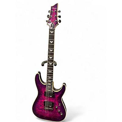 Used Schecter Guitar Research Omen Extreme 6 Trans Purple Solid Body Electric Guitar