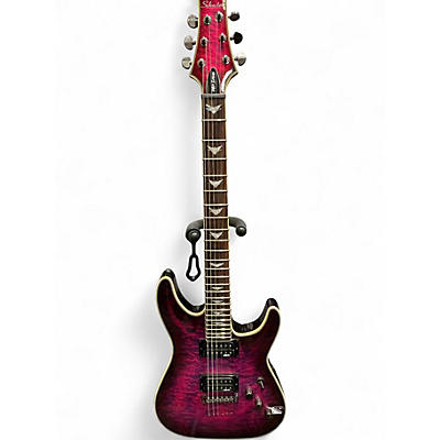 Used Schecter Guitar Research Omen Extreme 6 Trans Purple Solid Body Electric Guitar