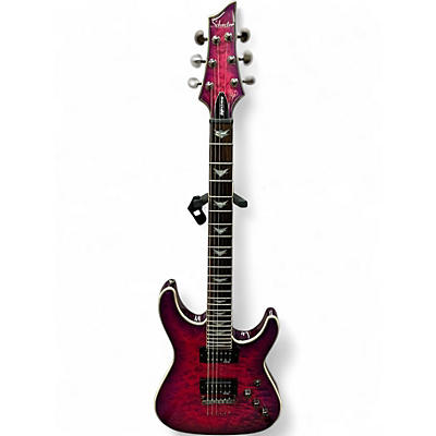 Used Schecter Guitar Research Omen Extreme 6 Trans Purple Solid Body Electric Guitar