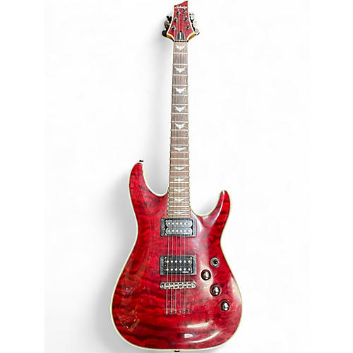 Used Schecter Guitar Research Omen Extreme 6 Trans Red Solid Body Electric Guitar Trans Red