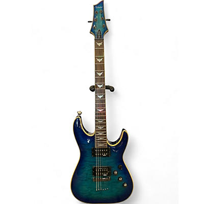 Used Schecter Guitar Research Omen Extreme 6 blue Solid Body Electric Guitar