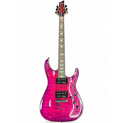 Used Schecter Guitar Research Omen Extreme 6 magenta burst Solid Body Electric Guitar