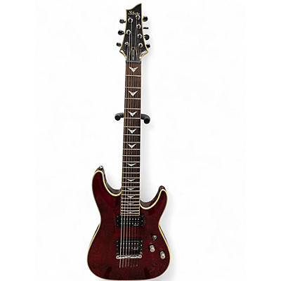 Used Schecter Guitar Research Omen Extreme 7 Black Cherry Solid Body Electric Guitar