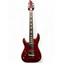 Used Schecter Guitar Research Omen Extreme 7 Left Handed Crimson Red Trans Solid Body Electric Guitar Crimson Red Trans