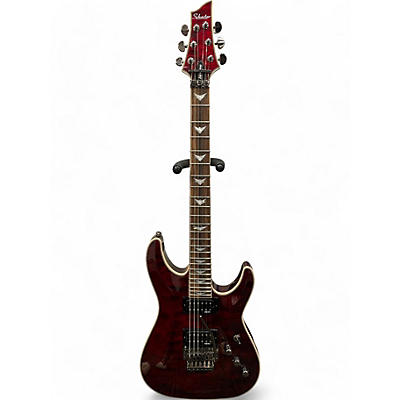 Schecter Guitar Research Used Schecter Guitar Research Omen Floyd Rose Trans Red Solid Body Electric Guitar