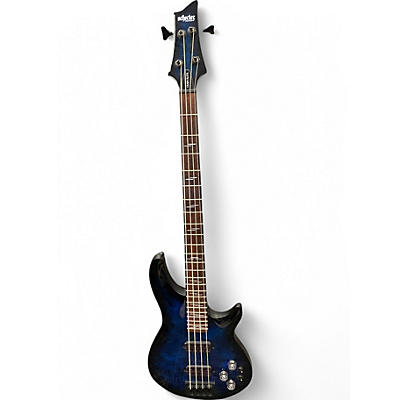 Used Schecter Guitar Research Omen elite 4 Blue Electric Bass Guitar