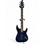 Used Schecter Guitar Research Omen elite 6 Floyd Rose Blue Burst Solid Body Electric Guitar Blue Burst