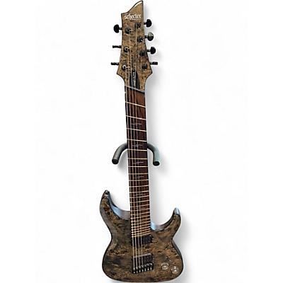 Used Schecter Guitar Research Omen elite 7 string Charcoal Solid Body Electric Guitar