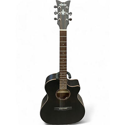 Schecter Guitar Research Used Schecter Guitar Research Orleans Studio See-Thru Black Acoustic Electric Guitar