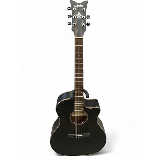 Schecter Guitar Research Used Schecter Guitar Research Orleans Studio See-Thru Black Acoustic Electric Guitar See-Thru Black