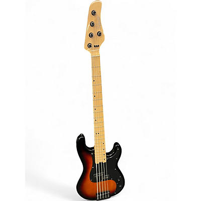Used Schecter Guitar Research P-5 Ivy 3 Tone Sunburst Electric Bass Guitar