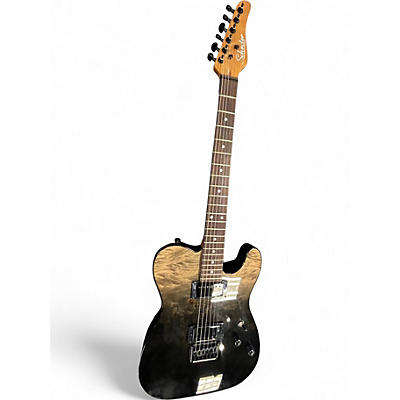 Used Schecter Guitar Research PT BLACK FADE BURST BURL Solid Body Electric Guitar