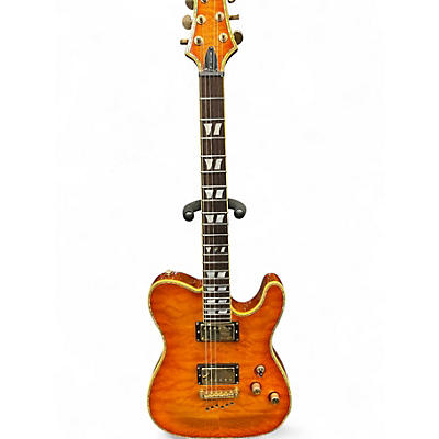 Used Schecter Guitar Research PT CUSTOM Trans Amber Solid Body Electric Guitar