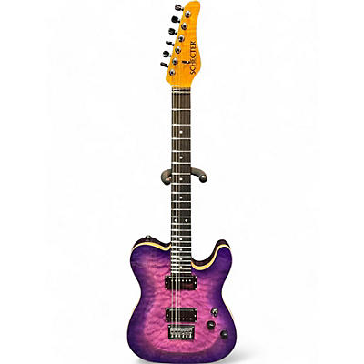 Schecter Guitar Research Used Schecter Guitar Research PT Classic Purple Burst Solid Body Electric Guitar