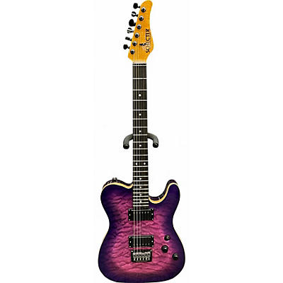 Used Schecter Guitar Research PT Classic Purple Burst Solid Body Electric Guitar