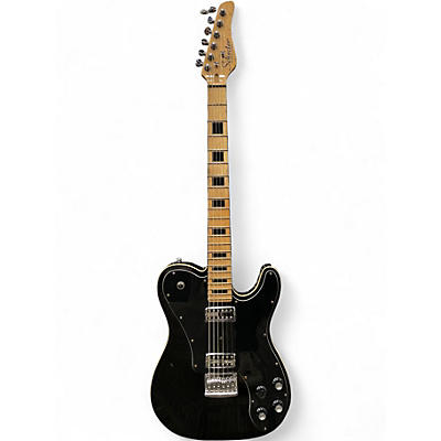 Used Schecter Guitar Research PT Fastback Black Solid Body Electric Guitar