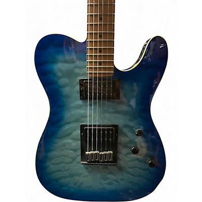 Used Schecter Guitar Research PT PRO AQUA BLUE Solid Body Electric Guitar