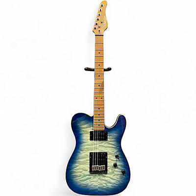 Used Schecter Guitar Research PT PRO Blue Burst Solid Body Electric Guitar