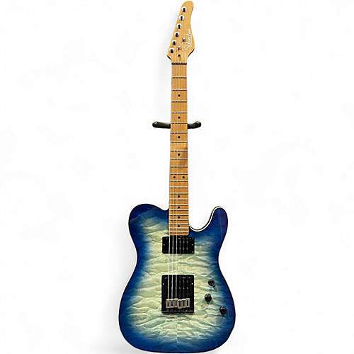 Used Schecter Guitar Research PT PRO Blue Burst Solid Body Electric Guitar Blue Burst