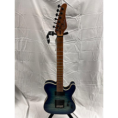 Schecter Guitar Research Used Schecter Guitar Research PT PRO Sapphire Blue Trans Solid Body Electric Guitar