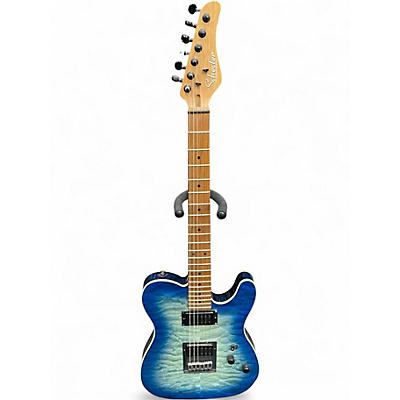 Used Schecter Guitar Research PT Pro Blue Burst Solid Body Electric Guitar