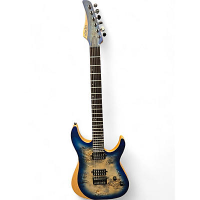 Schecter Guitar Research Used Schecter Guitar Research REAPER 6 BLUE BURL Solid Body Electric Guitar