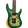 Used Schecter Guitar Research REAPER 6 BURL GREEN Solid Body Electric Guitar BURL GREEN
