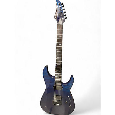 Used Schecter Guitar Research REAPER 6 ELITE Blue Solid Body Electric Guitar