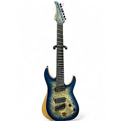Used Schecter Guitar Research REAPER 7 BLUE SKY BURST Solid Body Electric Guitar