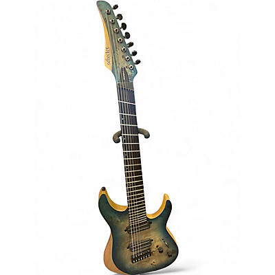 Used Schecter Guitar Research REAPER-7 Blue Solid Body Electric Guitar