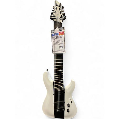 Used Schecter Guitar Research ROB SCALLON C8 Black and White Solid Body Electric Guitar Black and White