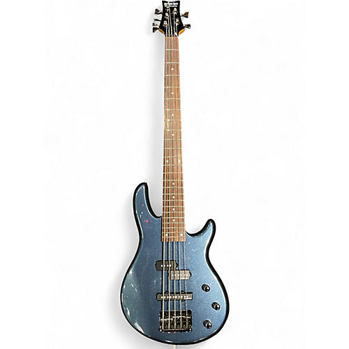 Used Schecter Guitar Research Raiden DLX-5 Metallic Aqua Marine Electric Bass Guitar Metallic Aqua Marine