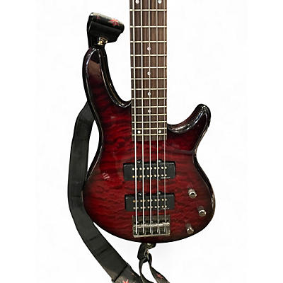 Used Schecter Guitar Research Raiden Special 5 String Crimson Red Trans Electric Bass Guitar