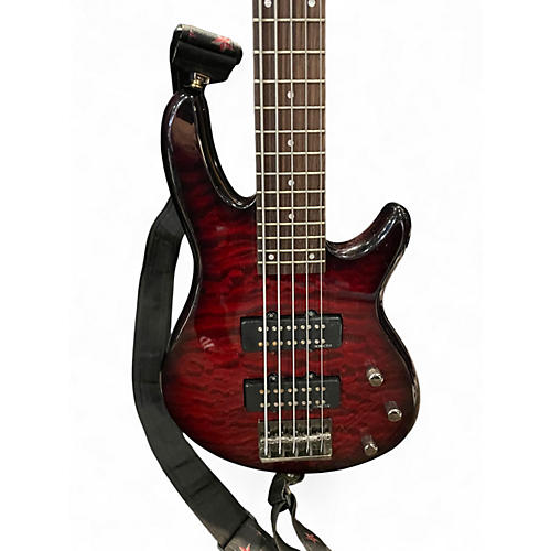 Used Schecter Guitar Research Raiden Special 5 String Crimson Red Trans Electric Bass Guitar Crimson Red Trans