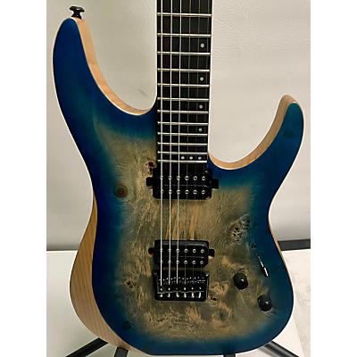 Schecter Guitar Research Used Schecter Guitar Research Reaper 6 Blue Burst Solid Body Electric Guitar