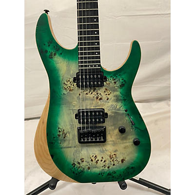 Schecter Guitar Research Used Schecter Guitar Research Reaper 6 Green Burst Solid Body Electric Guitar