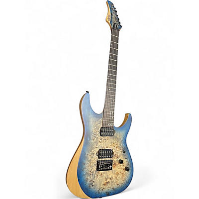 Used Schecter Guitar Research Reaper 6 Ocean Blue Burst Solid Body Electric Guitar