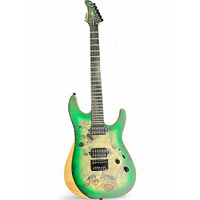 Used Schecter Guitar Research Reaper 6 Satin Forest Burst Solid Body Electric Guitar
