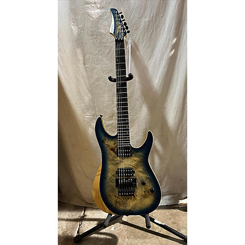 Schecter Guitar Research Used Schecter Guitar Research Reaper 6FR Trans Blue Solid Body Electric Guitar Trans Blue