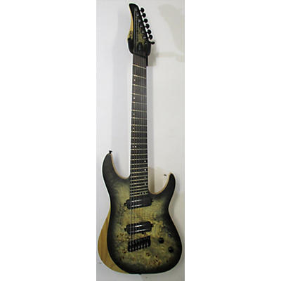 Schecter Guitar Research Used Schecter Guitar Research Reaper 7 Burl Solid Body Electric Guitar