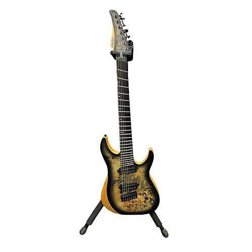 Schecter Guitar Research Used Schecter Guitar Research Reaper 7 Charcoal Solid Body Electric Guitar Charcoal