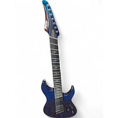 Used Schecter Guitar Research Reaper 7 MS Elite Deep Ocean Solid Body Electric Guitar