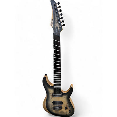 Schecter Guitar Research Used Schecter Guitar Research Reaper 7 Multiscale Electric Charcoal Solid Body Electric Guitar