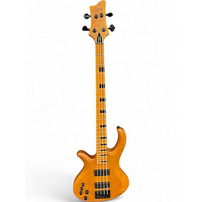 Used Schecter Guitar Research Riot 4 Session Left handed Aged Natural Satin Electric Bass Guitar